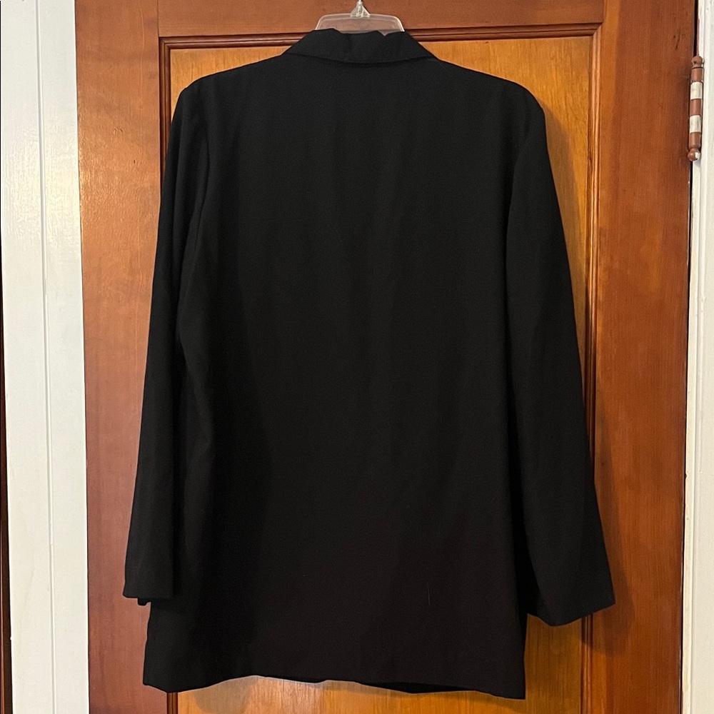 Sag Harbor Women's Linen Black Blazer - Picture 2 of 2